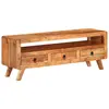 Image de vidaXL Meuble TV 110x30x40 cm Bois d'acacia massif