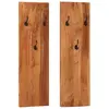 Image de vidaXL Porte-manteaux muraux 2 pcs 36x3x110 cm Bois d'acacia massif