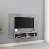 Image de vidaXL Meuble TV mural Gris béton 120x23,5x90 cm Bois d’ingénierie