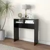 Image de vidaXL Table console noir 78x30x80 cm bois d'ingénierie