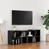 Image de vidaXL Meuble TV Noir brillant 104x30x52 cm Bois d'ingénierie