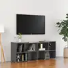 Image de vidaXL Meuble TV Gris brillant 104x30x52 cm Bois d'ingénierie
