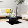 Image de vidaXL Table basse Noir 57x57x30 cm Bois d'ingénierie