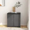Image de vidaXL Armoire latérale gris 60x36x65 cm bois de pin massif