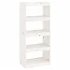 Image de Bibliothèque/Séparateur de pièce Blanc 60x30x135,5cm Pin solide