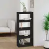 Image de vidaXL Bibliothèque/Séparateur de pièce Noir 60x30x135,5 cm Pin massif