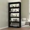Image de vidaXL Bibliothèque/Séparateur de pièce Noir 80x30x167,4 cm Pin massif