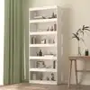 Image de vidaXL Bibliothèque/Séparateur de pièce Blanc 80x30x199,5cm Pin massif