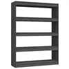 Image de Bibliothèque/Séparateur de pièce Gris 100x30x135,5cm Pin massif