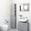 Image de vidaXL Armoire de bain gris béton 25x26,5x170 cm bois d'ingénierie