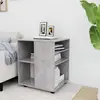 Image de vidaXL Armoire à roulettes Gris béton 60x53x72 cm Bois d'ingénierie