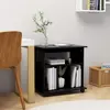 Image de vidaXL Armoire à roulettes Noir 60x45x60 cm Bois d’ingénierie