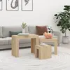 Image de vidaXL Tables basses gigognes 3 pcs chêne sonoma bois d'ingénierie