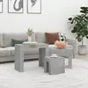 Image de vidaXL Tables basses gigognes 3 pcs Gris béton Bois d'ingénierie