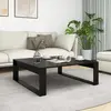 Image de vidaXL Table basse Noir 100x100x35 cm Bois d’ingénierie