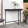 Image de vidaXL Table de jardin Noir 100x50x75 cm Résine tressée