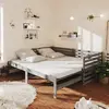 Image de vidaXL Lit coulissant sans matelas gris 2x(90x200) cm
