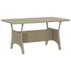 Image de vidaXL Table de jardin Gris 120x70x66 cm Résine tressée