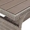 Image de vidaXL Table de jardin Gris 120x70x66 cm Résine tressée