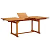 Image de vidaXL Table à dîner de jardin (150-200)x100x75cm Bois d'acacia massif