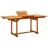 Image de vidaXL Table à dîner de jardin (120-170)x80x75 cm Bois d'acacia massif