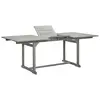 Image de vidaXL Table à dîner de jardin (150-200)x100x75cm Bois d'acacia massif