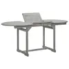 Image de vidaXL Table à dîner de jardin (120-170)x80x75 cm Bois d'acacia massif