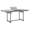 Image de vidaXL Table à manger pour l'extérieur (120-170)x80x75 cm Massif Acacia