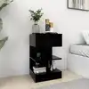 Image de vidaXL Table de chevet Noir 40x35x65 cm Bois d’ingénierie