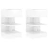 Image de vidaXL Tables de chevet 2 pcs Blanc brillant 40x35x65 cm