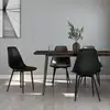 Image de vidaXL Chaises à manger lot de 4 noir PP