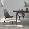 Image de vidaXL Chaises à manger lot de 2 gris PP
