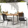 Image de vidaXL Chaises de jardin lot de 2 Acier et textilène Noir