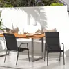 Image de vidaXL Chaises de jardin lot de 2 Acier et textilène Noir