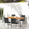 Image de vidaXL Chaises de jardin 4 pcs Acier et textilène Noir