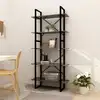 Image de vidaXL Bibliothèque à 5 niveaux Gris 80x30x175 cm Bois d'ingénierie