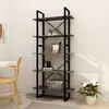 Image de vidaXL Bibliothèque à 5 niveaux Gris 80x30x175 cm Bois de pin