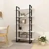 Image de vidaXL Bibliothèque à 5 niveaux Blanc 100x30x175 cm Bois de pin