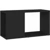 Image de vidaXL Meuble TV Noir 60x24x32 cm Bois d'ingénierie