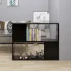 Image de vidaXL Meuble TV Noir 80x24x63 cm Bois d'ingénierie