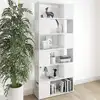 Image de vidaXL Bibliothèque/Séparateur de pièce Blanc Bois d'ingénierie
