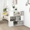 Image de vidaXL Bibliothèque/Séparateur de pièce Blanc brillant 100x24x94 cm