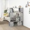 Image de vidaXL Bibliothèque/Séparateur de pièce Gris béton 100x24x124 cm