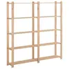 Image de vidaXL Étagère de stockage 5 niveaux 170x28,5x170cm Bois de pin massif