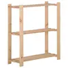 Image de vidaXL Étagère de stockage 3 niveaux 80x28,5x90 cm Bois de pin massif