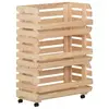 Image de vidaXL Chariot à légumes 57x30x80 cm Bois de pin solide