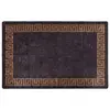 Image de vidaXL Tapis lavable 80x150 cm Noir et doré