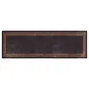 Image de vidaXL Tapis lavable 80x300 cm Noir et doré