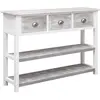 Image de vidaXL Buffet Gris antique 108x30x76 cm Bois de Paulownia massif