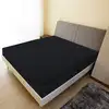 Image de vidaXL Drap-housse Jersey Noir 160x200 cm Coton
